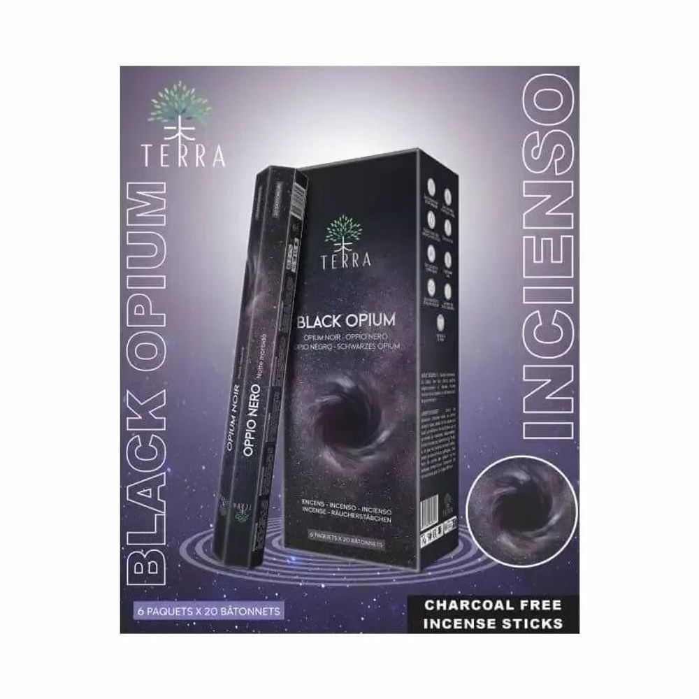 Senteurs - Encens Terra Black Opium hexa sans charbon 30grs - ARABESK