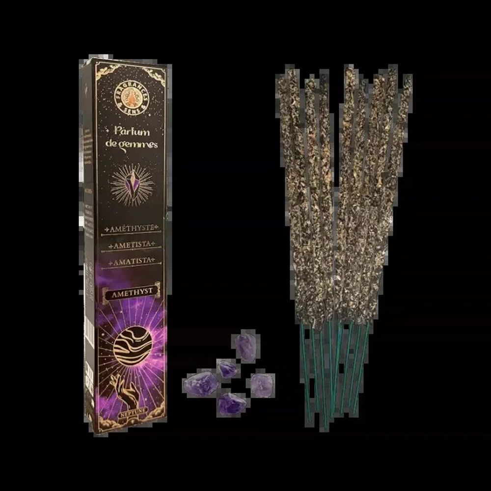 Senteurs - Encens Fragrances & Sens Parfum de Gemmes Améthyste Smudge Stick 20g - ARABESK