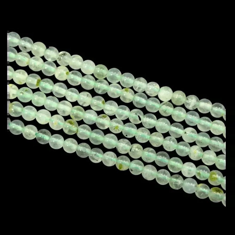 Jewelry - Prehnite A+ beads 4.5mm on 40cm wire - ARABESK