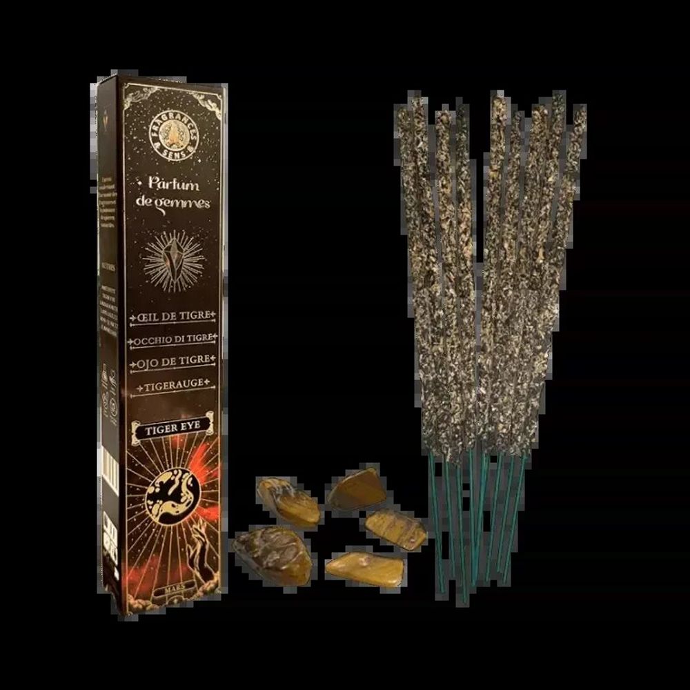 Scents - Incense Fragrances & Sens Perfume of Gems Tiger Eye Smudge Stick 20g - ARABESK
