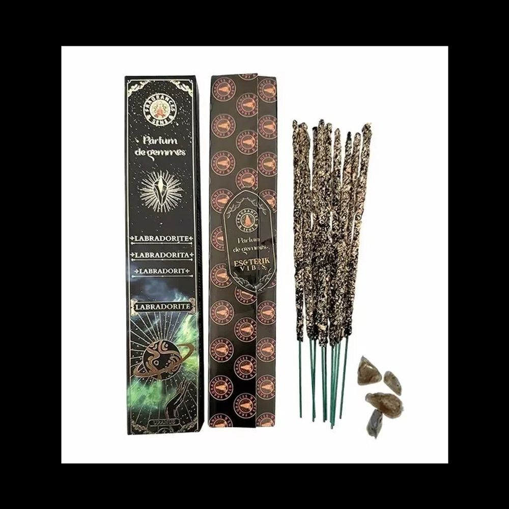 Senteurs - Encens Fragrances & Sens Parfum de Gemmes Labradorite Smudge Stick 20g - ARABESK
