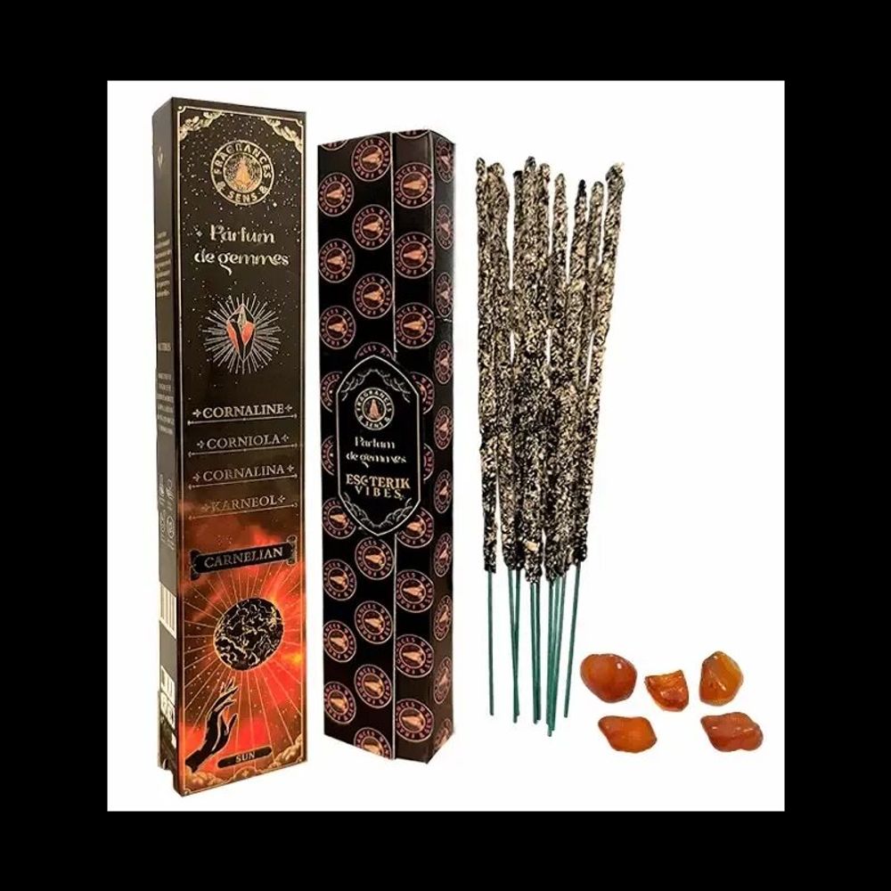 Scents - Incense Fragrances & Sens Parfum de Gemmes Carnelian Smudge Stick 20g - ARABESK