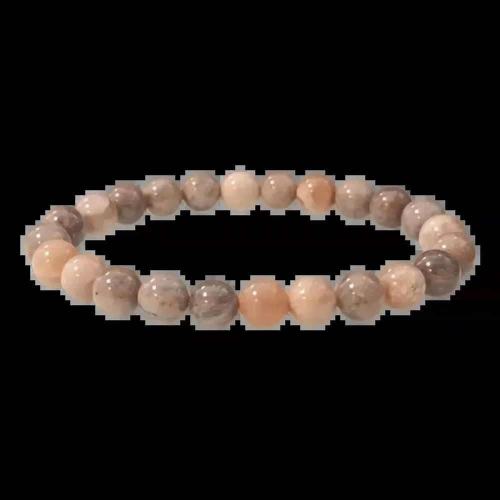 Bracelets - Brown Moonstone Bracelet With 8-9mm Beads - ARABESK