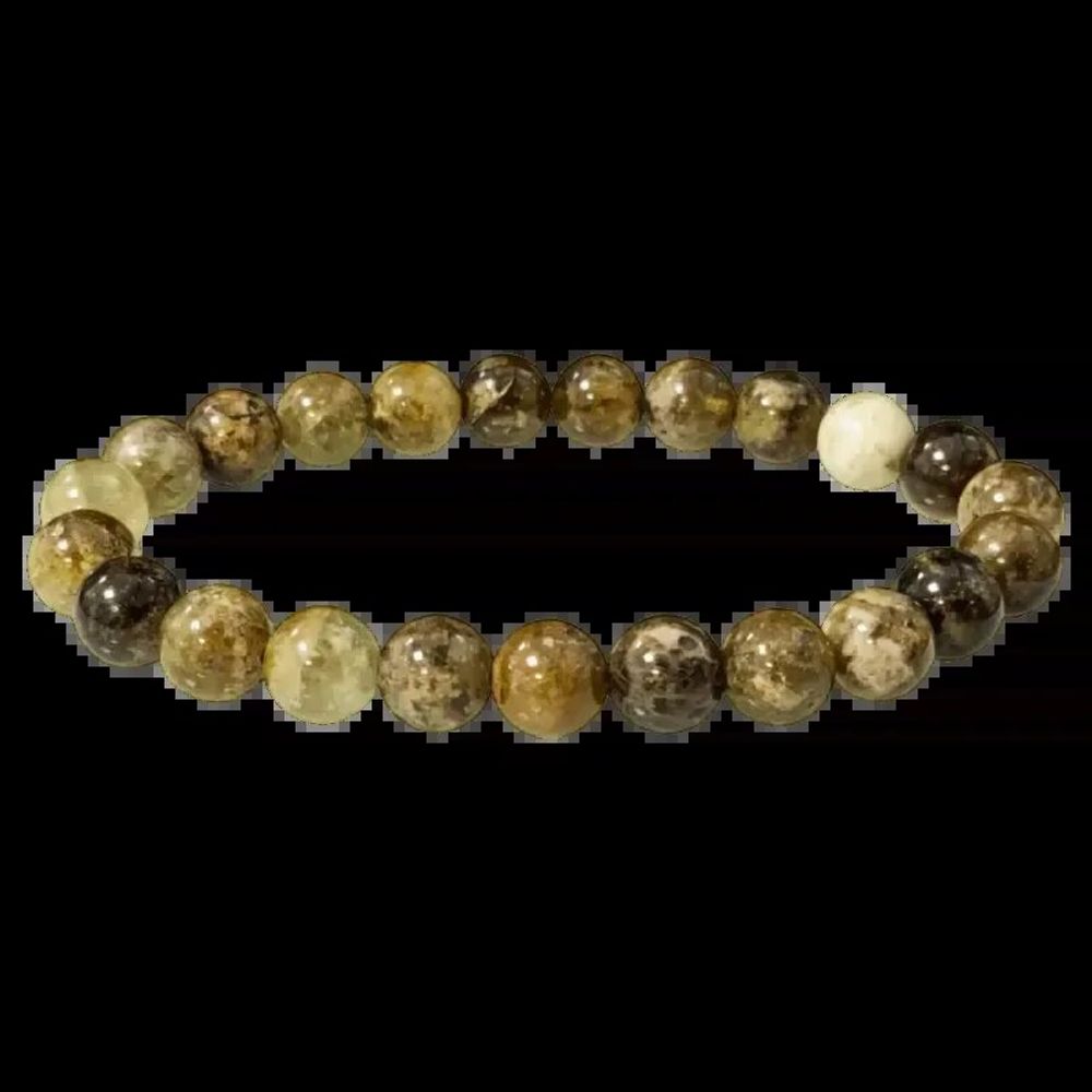 Bracelets - Grossular Green Garnet Bracelet A Beads 8mm - ARABESK