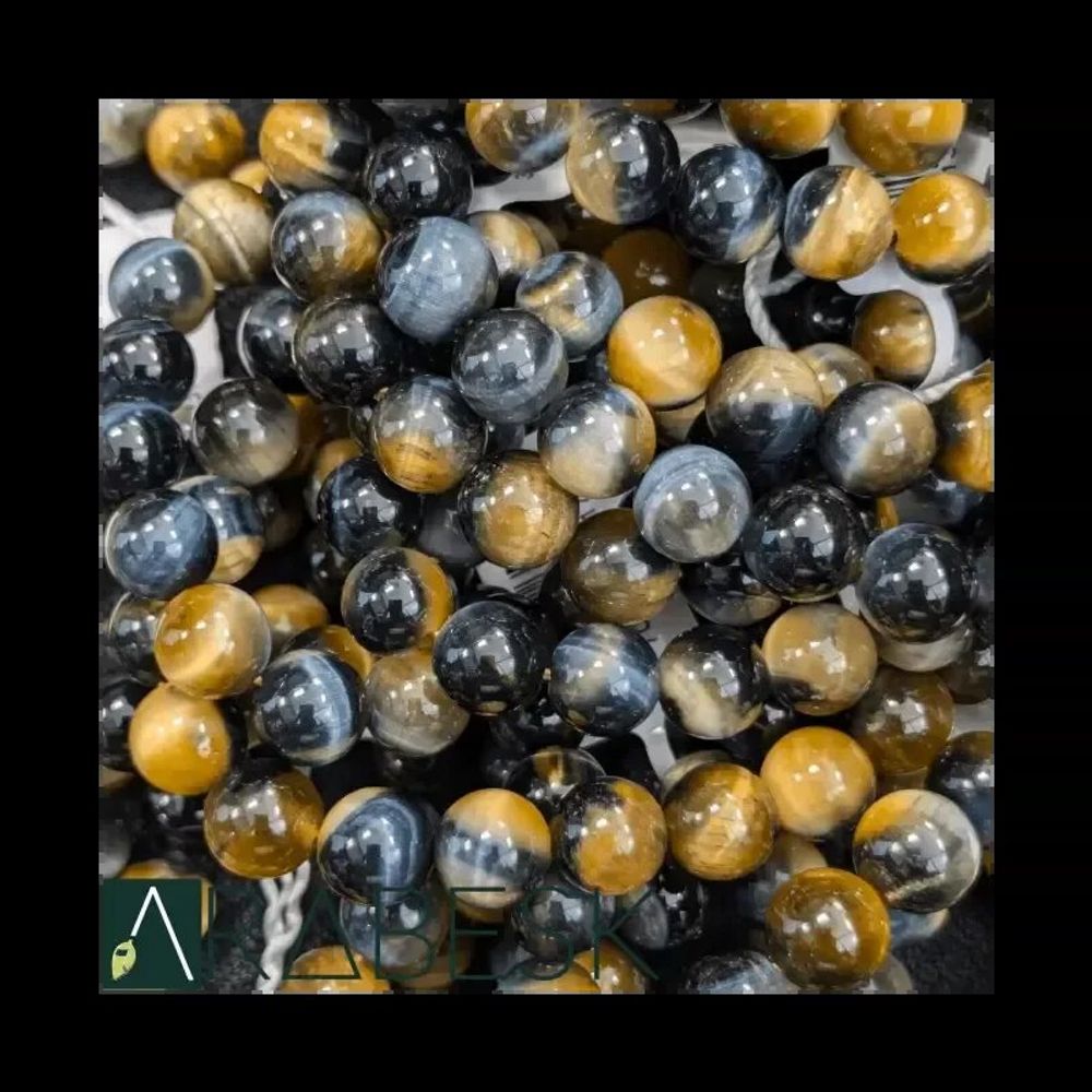 Bracelets - Oeil de Tigre Doré A perles 8mm - ARABESK