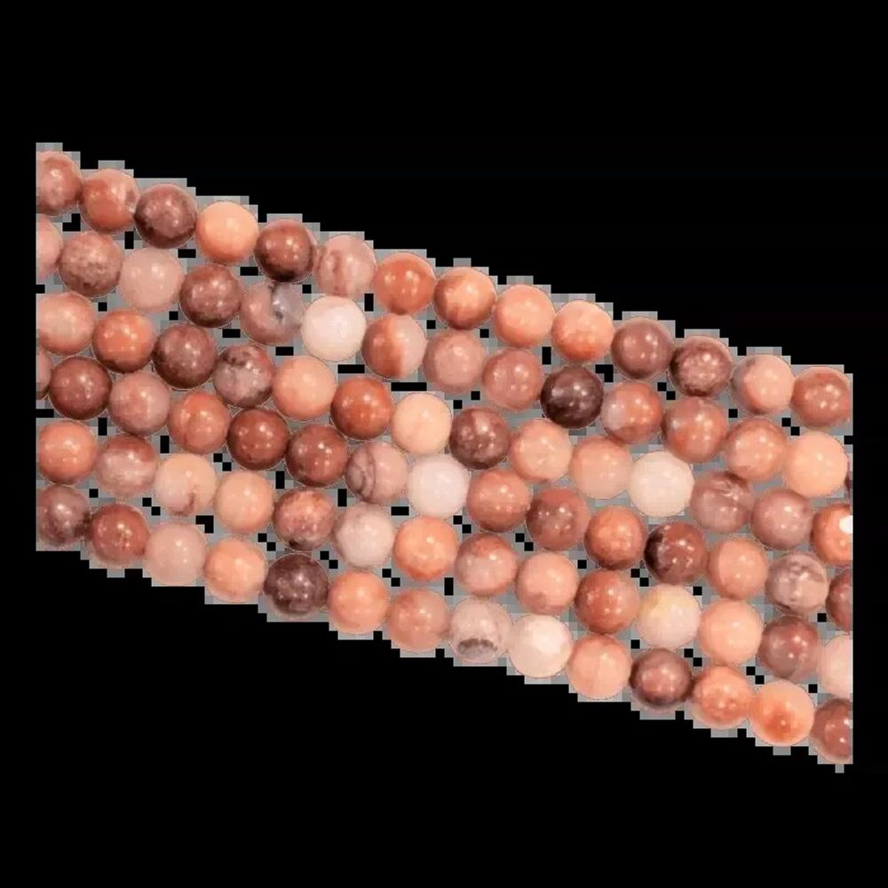 Bijoux - Aventurine Abricot Rose A perles 6mm sur fil 40cm - ARABESK