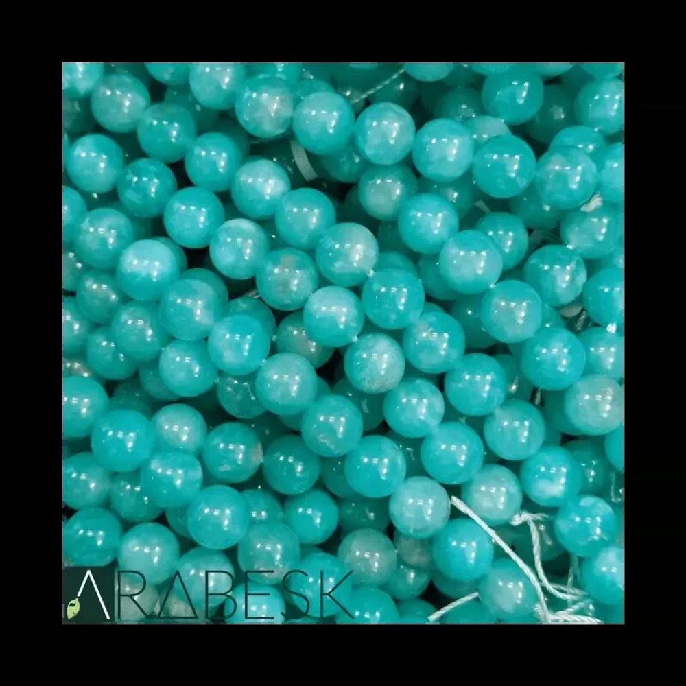 Jewelry - Amazonite USA AA+ 8mm beads on 40cm thread - ARABESK