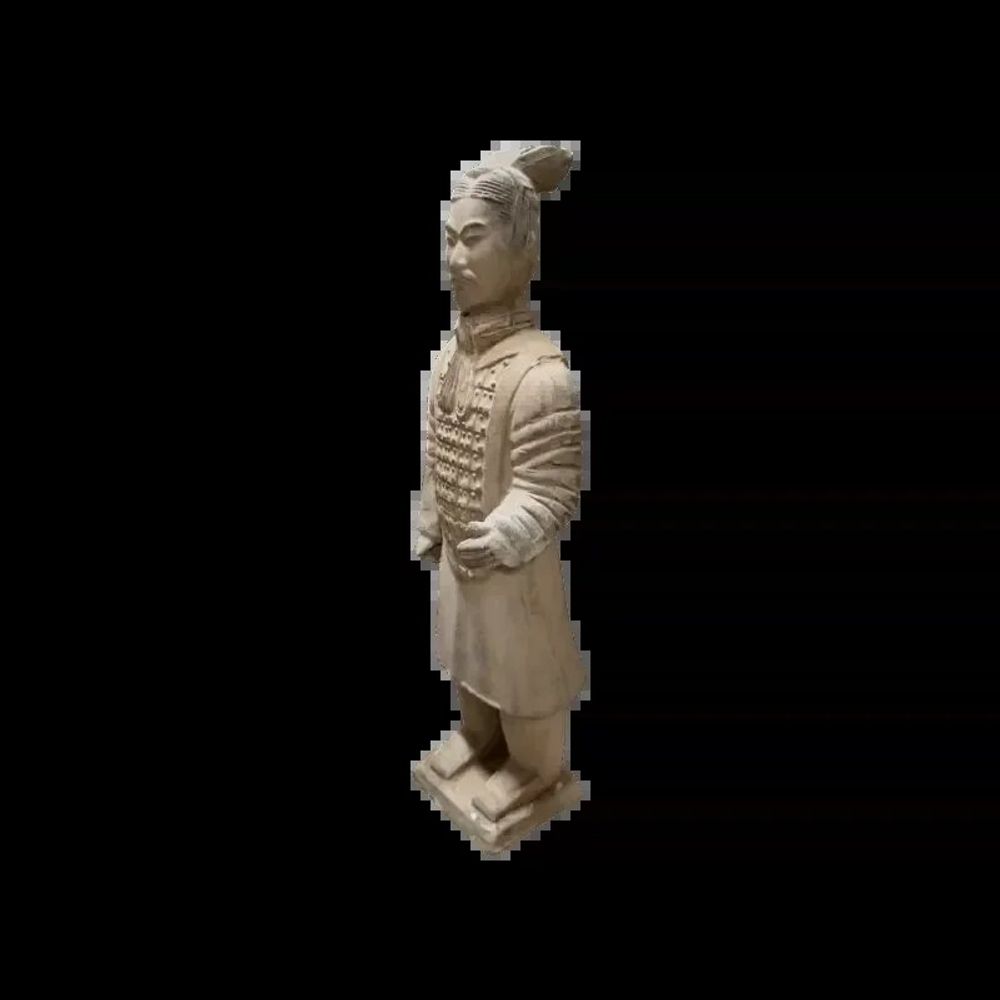 Sculptures, statuettes et miniatures - Statue Colorée Antique Guerriers avec Armure en Terracotta 26cm - ARABESK