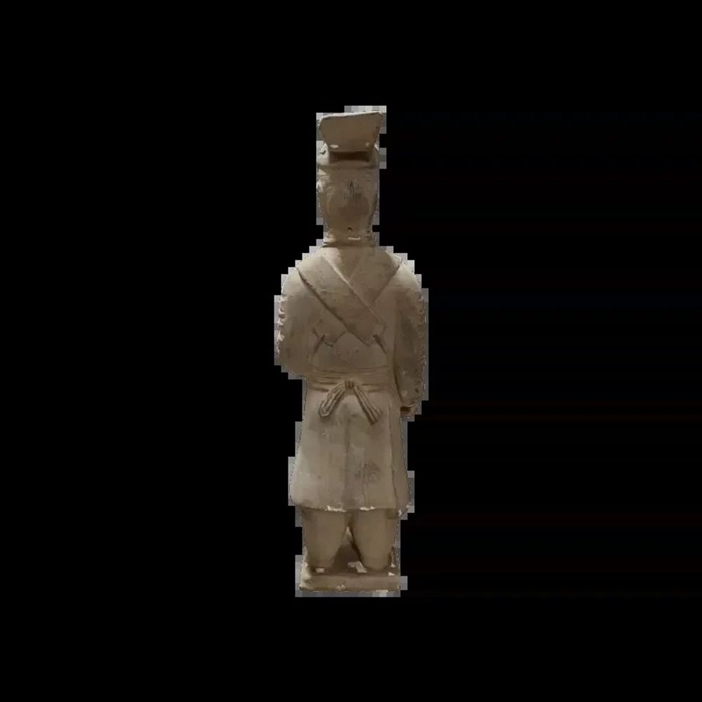 Sculptures, statuettes et miniatures - Statue Colorée Antique Guerriers avec Armure en Terracotta 26cm - ARABESK