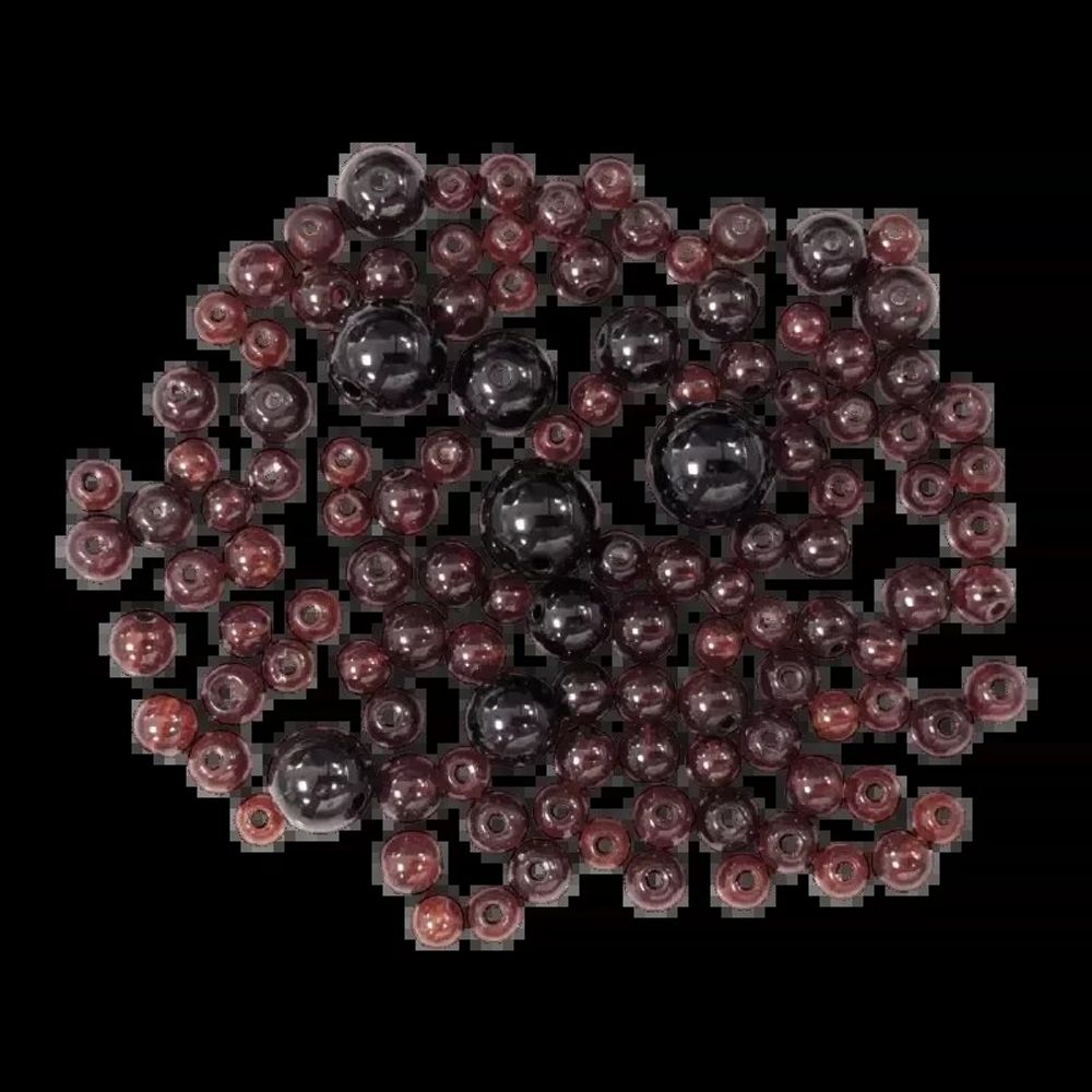 Jewelry - Pack of AA Red Garnet Round Beads 3mm to 9mm - ARABESK
