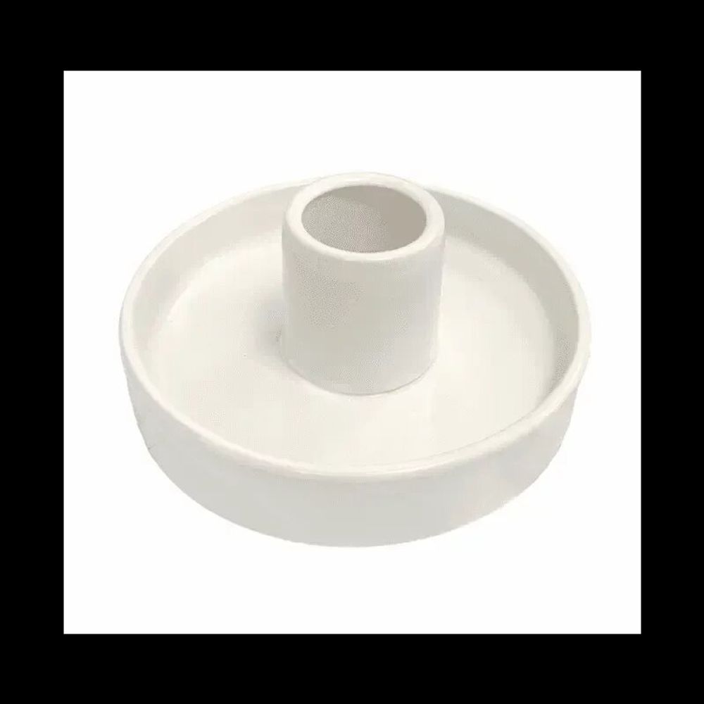 Scents - White Ceramic Incense Holder for Palo Santo 10.50cm - ARABESK