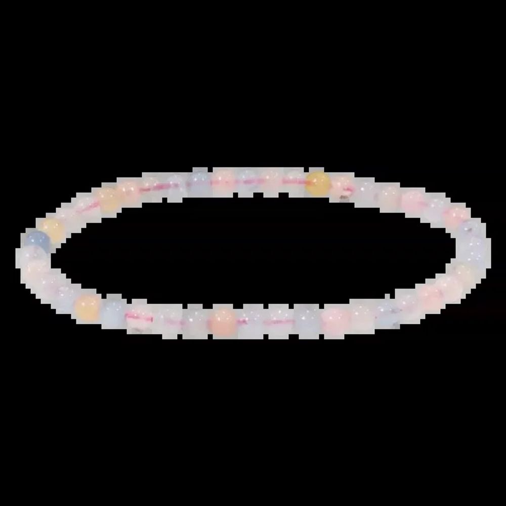 Bracelets - Beryls Aquamarine & Morganite A Bracelet 4-5mm beads - ARABESK