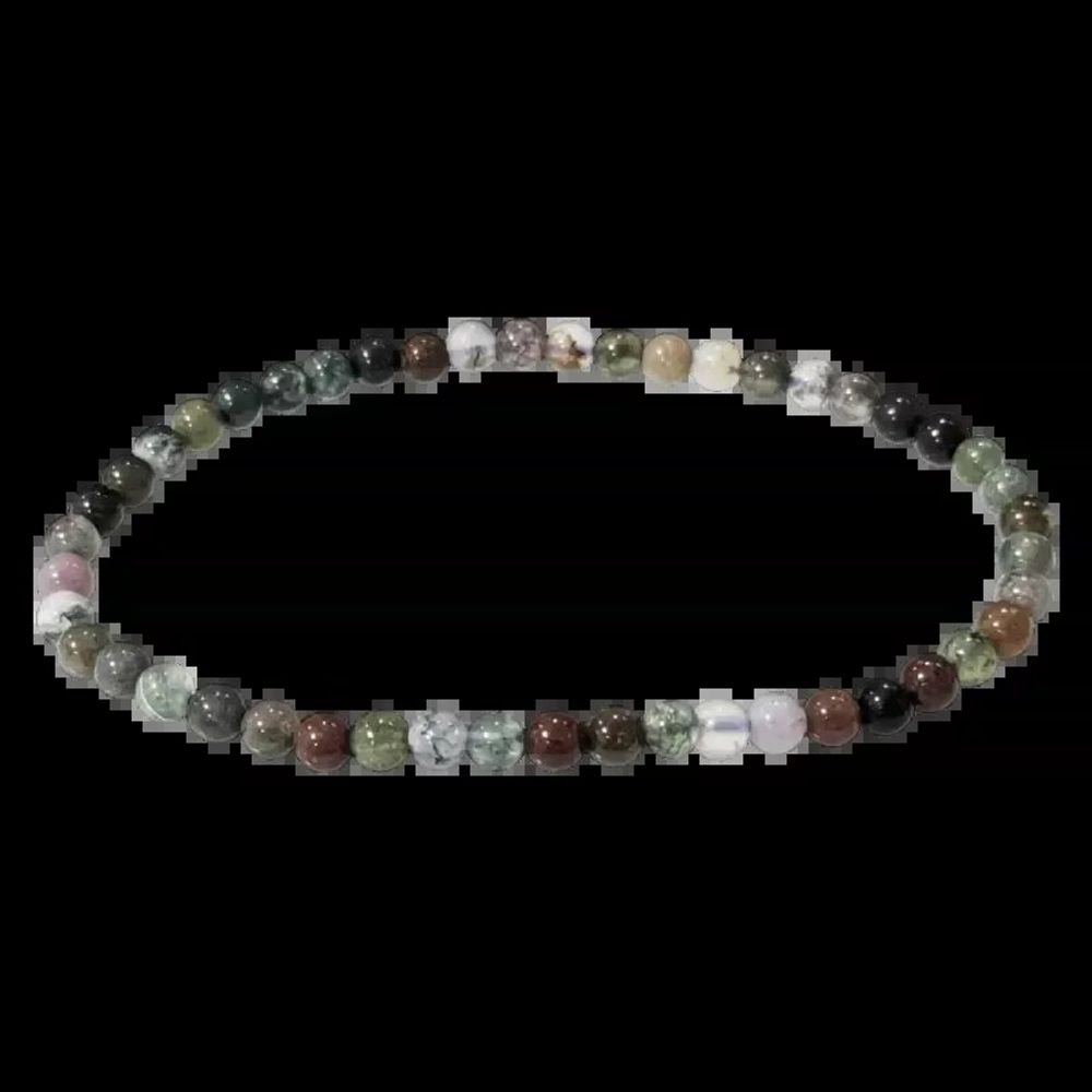 Bracelets - Indian Agate bracelet beads 4mm - ARABESK
