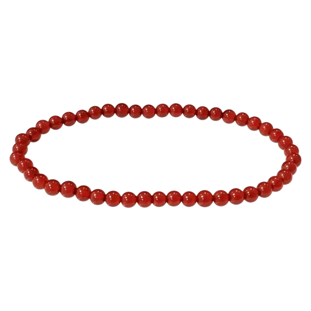 Bracelets - Red Agate Bracelet A beads 4mm - ARABESK