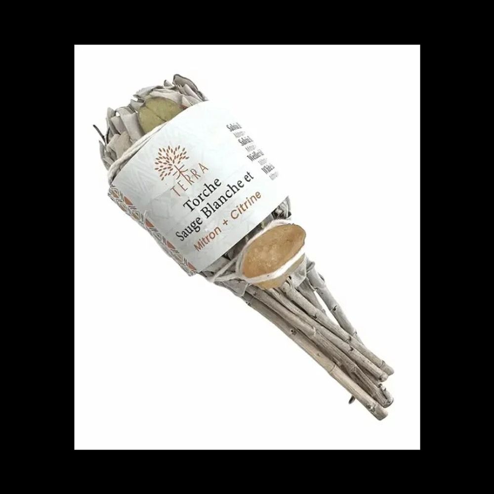 Scents - White Sage Torch with Citrine 25-30g 11cm - ARABESK
