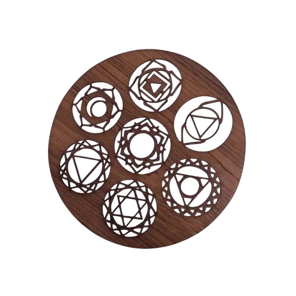 Wireless lamps - 7 Chakras wooden magnetic panel - ARABESK