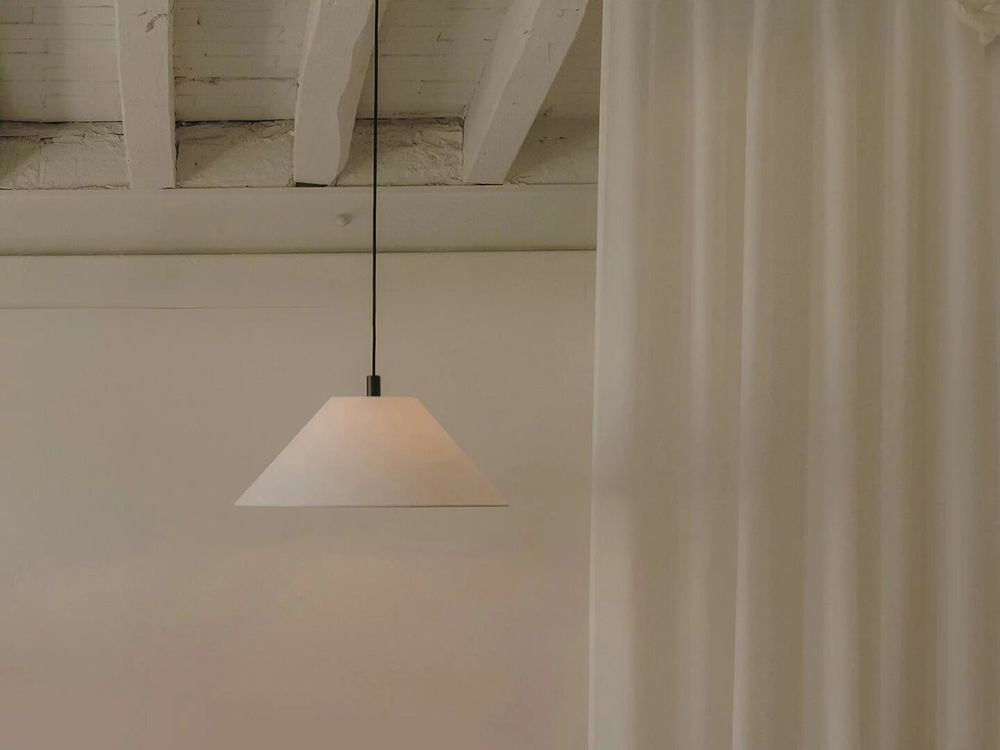 Hanging lights - CLASICA suspension white lampshade - LUXCAMBRA