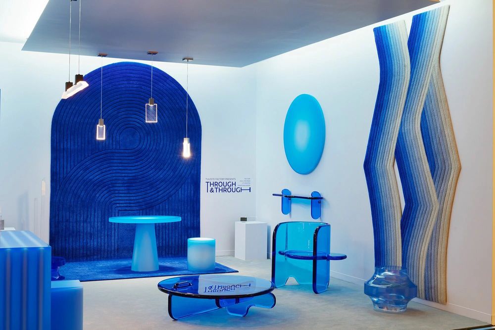 Shelves - PLUMP Shelf in Blue Polyurethane Resin - TULESTE FACTORY