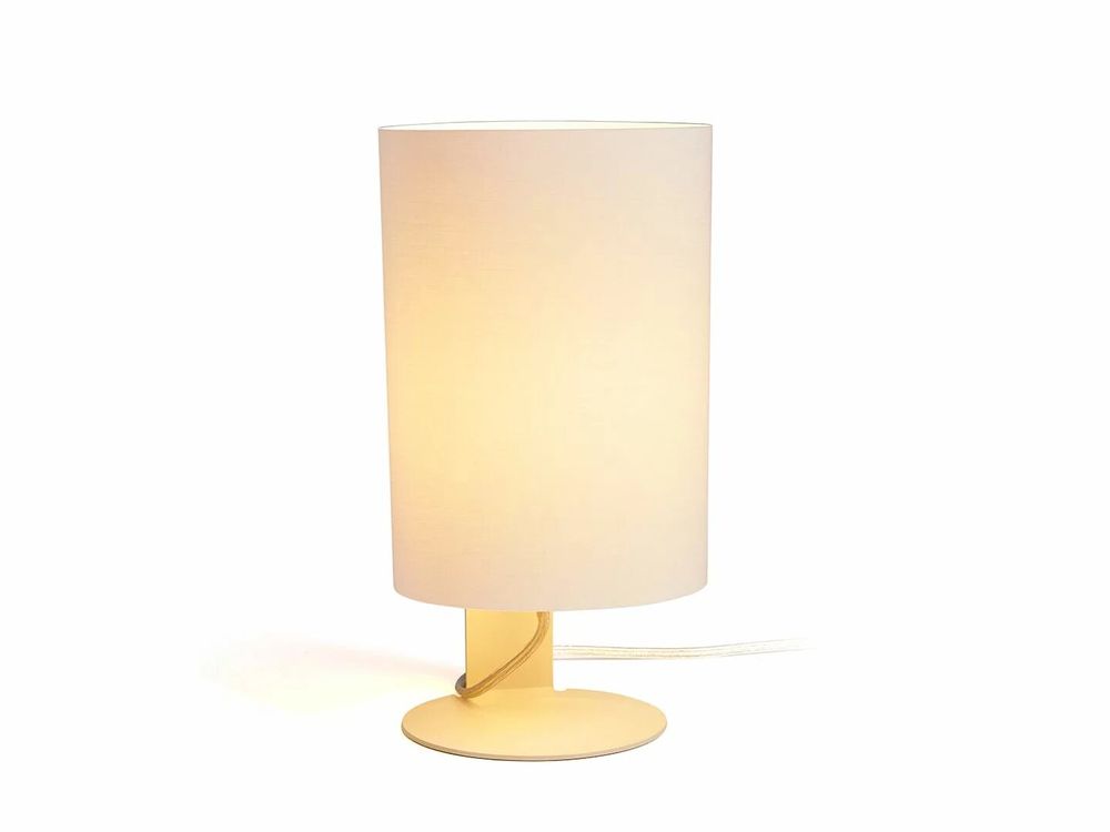 Table lamps - CLIPAM table lamp in white with cotton lampshades - LUXCAMBRA