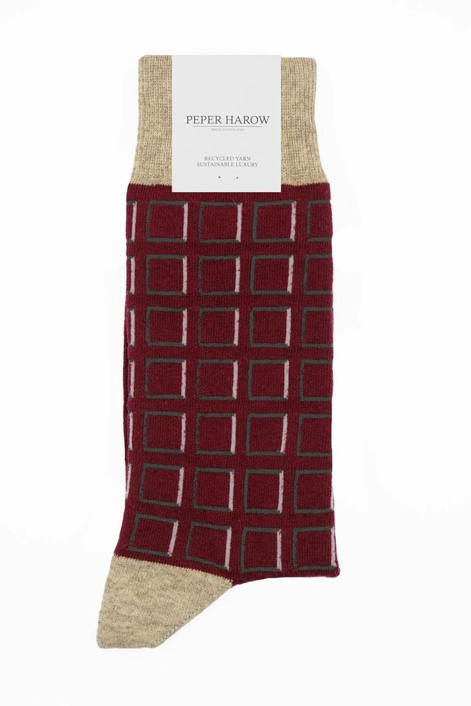 Socks - Cube recycled cotton socks for men - PEPER HAROW SOCKS