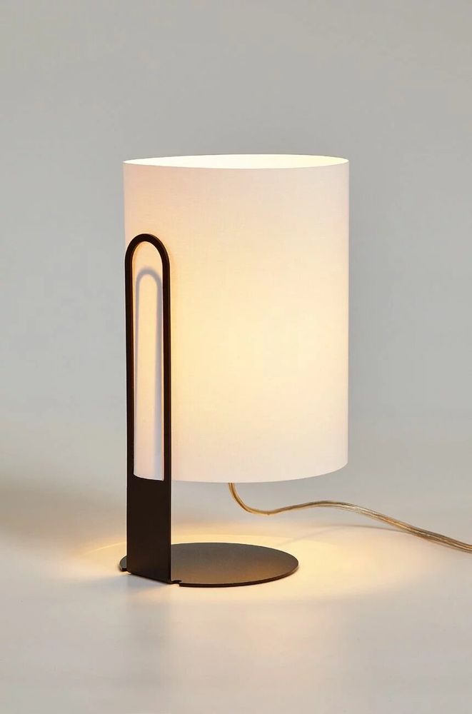 Table lamps - CLIPAM table lamp in black with cotton lampshades - LUXCAMBRA