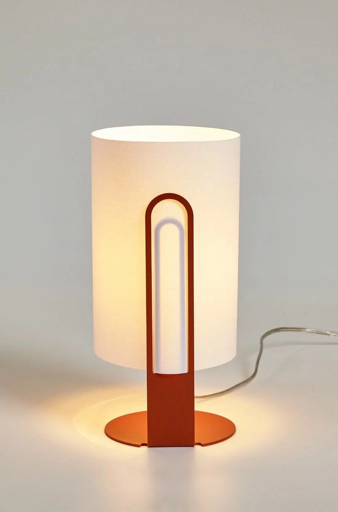 Lampes de table - CLIPAM lampe à poser terracotta avec abat-jours en cotonet - LUXCAMBRA