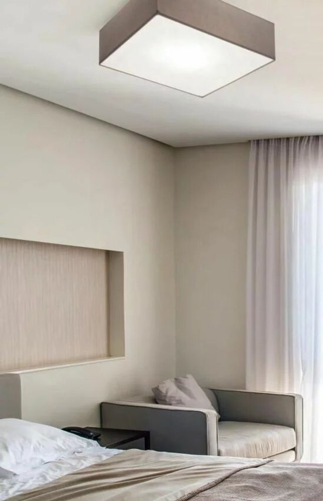 Office furniture and storage - CUADRO ceiling lamp in cottonet - LUXCAMBRA