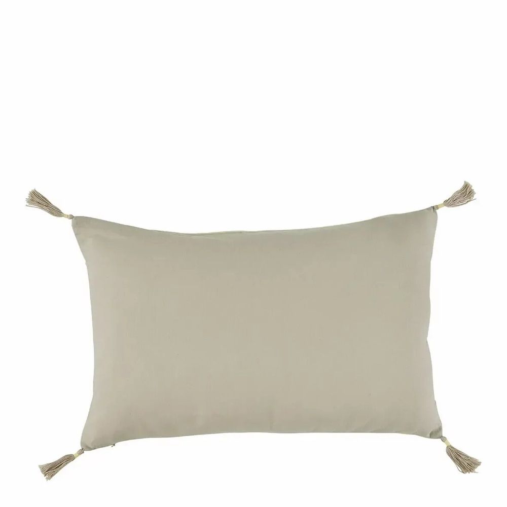 Coussins textile - Housse de coussin MATTEO velours de coton jaune pastel 40x60 - BLANC D'IVOIRE