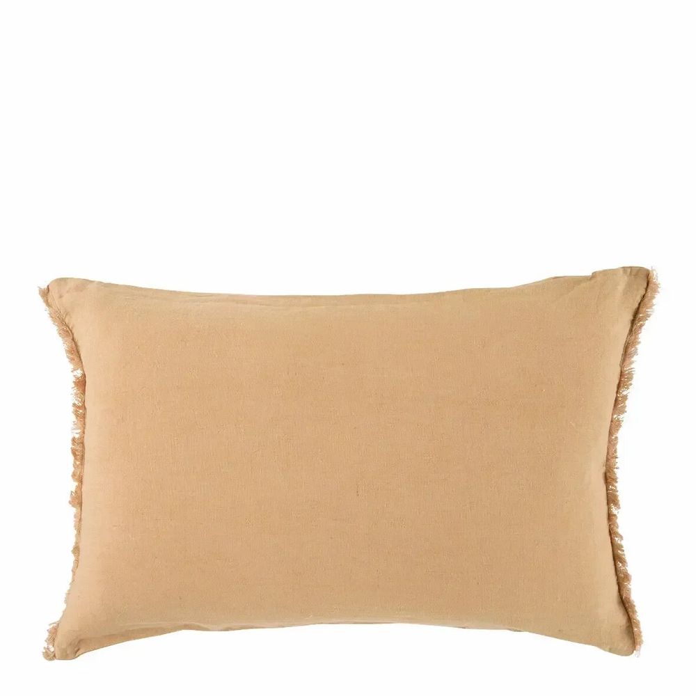 Fabric cushions - CHLOE cushion cover washed linen apricot 60x40 - BLANC D'IVOIRE