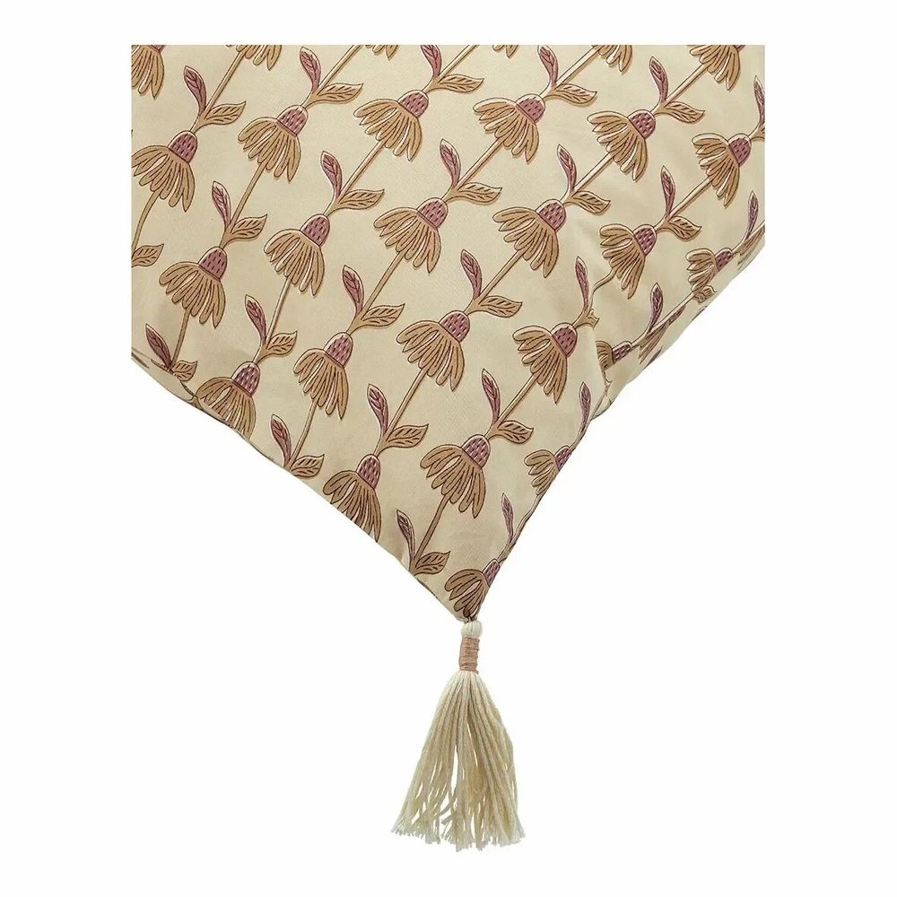 Fabric cushions - DAPHNE beige cotton cushion cover 50x50 - BLANC D'IVOIRE