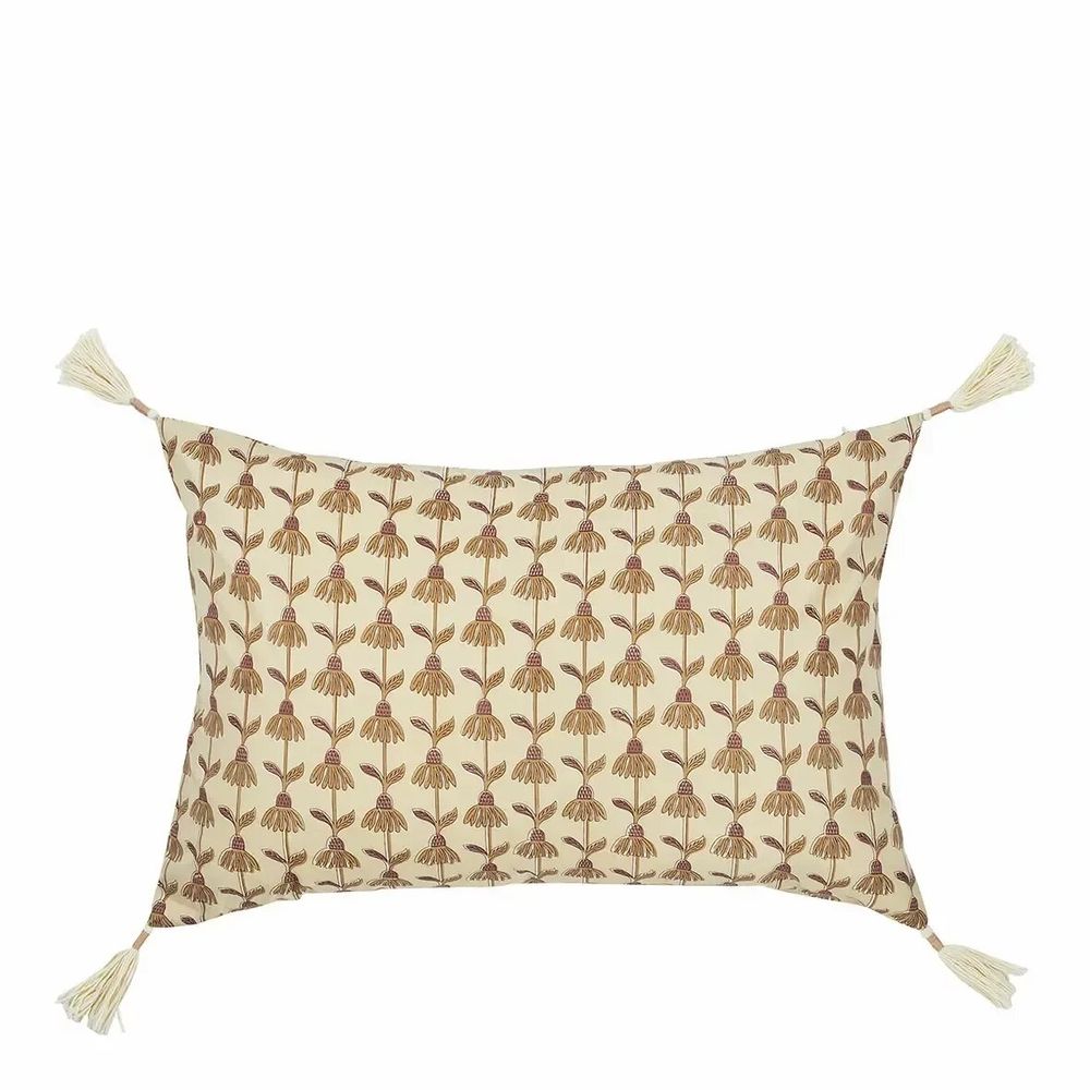 Coussins textile - Housse de coussin DAPHNE coton beige 40x60 - BLANC D'IVOIRE