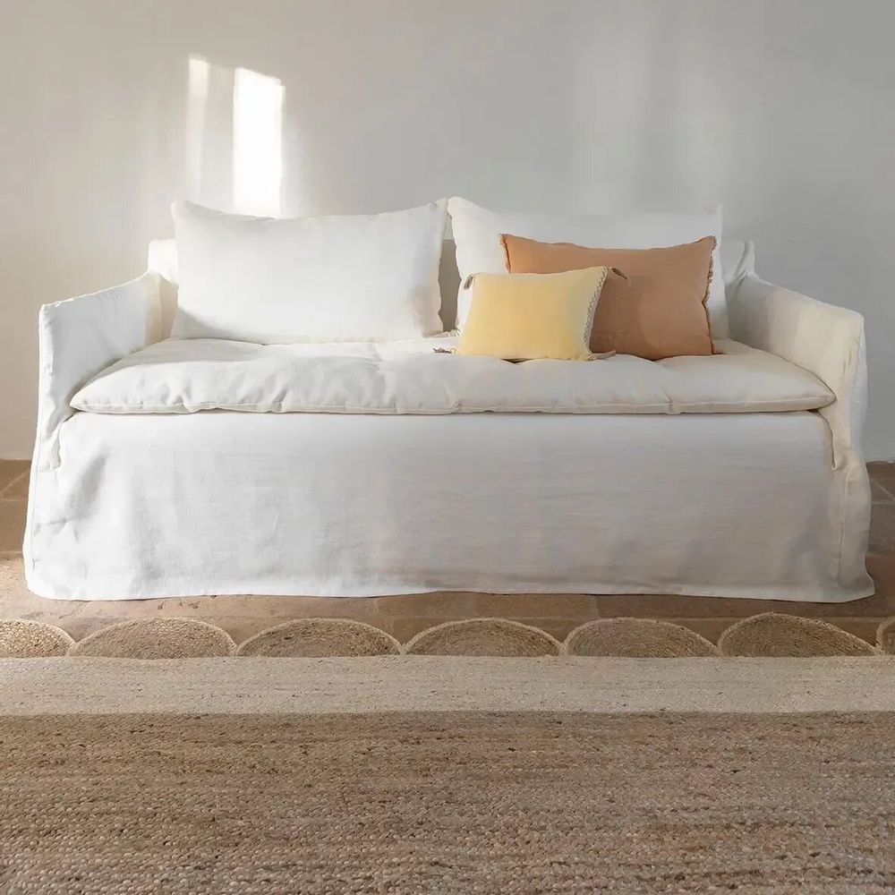 Tapis - Tapis ENOLA jute naturel et blanc 200x300 - BLANC D'IVOIRE