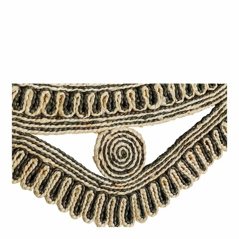 Tapis - Tapis KISHI jute naturel blanc et noir 200 - BLANC D'IVOIRE