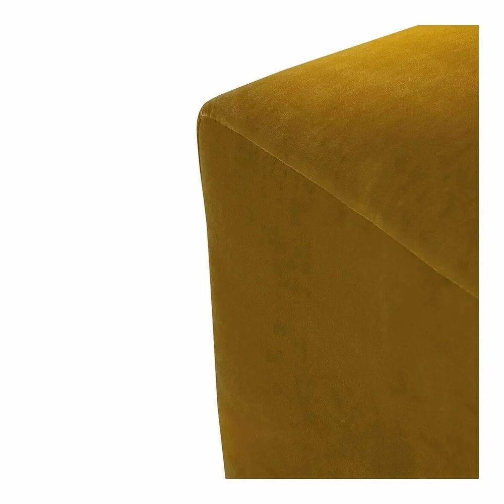 Ottomans - LOU saffron velvet pouf for LOU sofa 130x92x41 - BLANC D'IVOIRE
