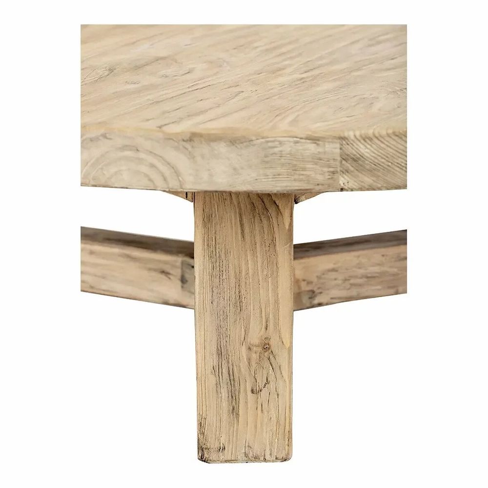 Coffee tables - BAO coffee table recycled natural elm dia 105x40 - BLANC D'IVOIRE