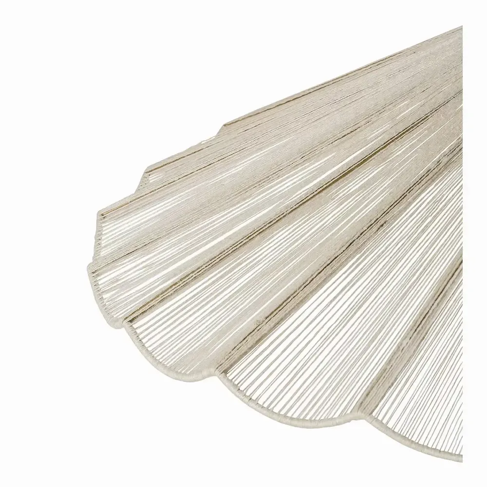 Suspensions - Suspension MARGUERITE jute blanche et métal dia 90x16 - BLANC D'IVOIRE