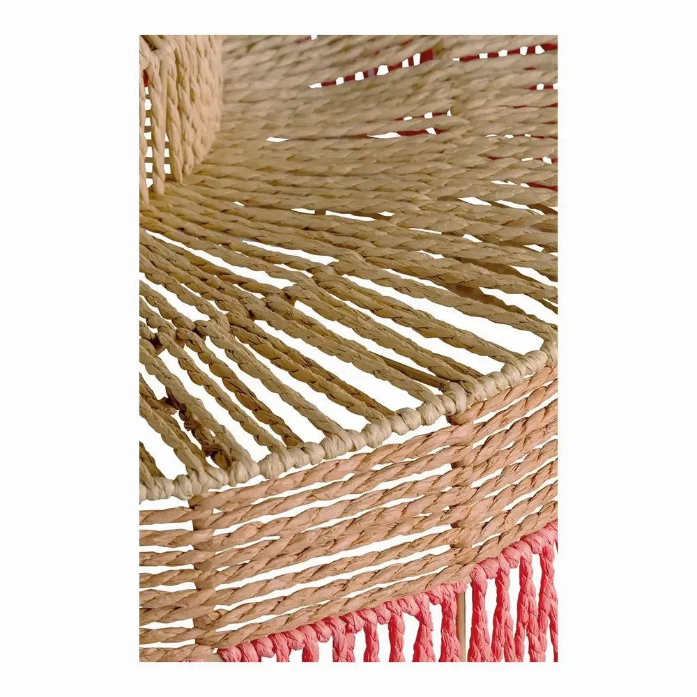 Hanging lights - HOKA pendant light non-electrified natural paper rope and coral dia 50.5x55.5 - BLANC D'IVOIRE