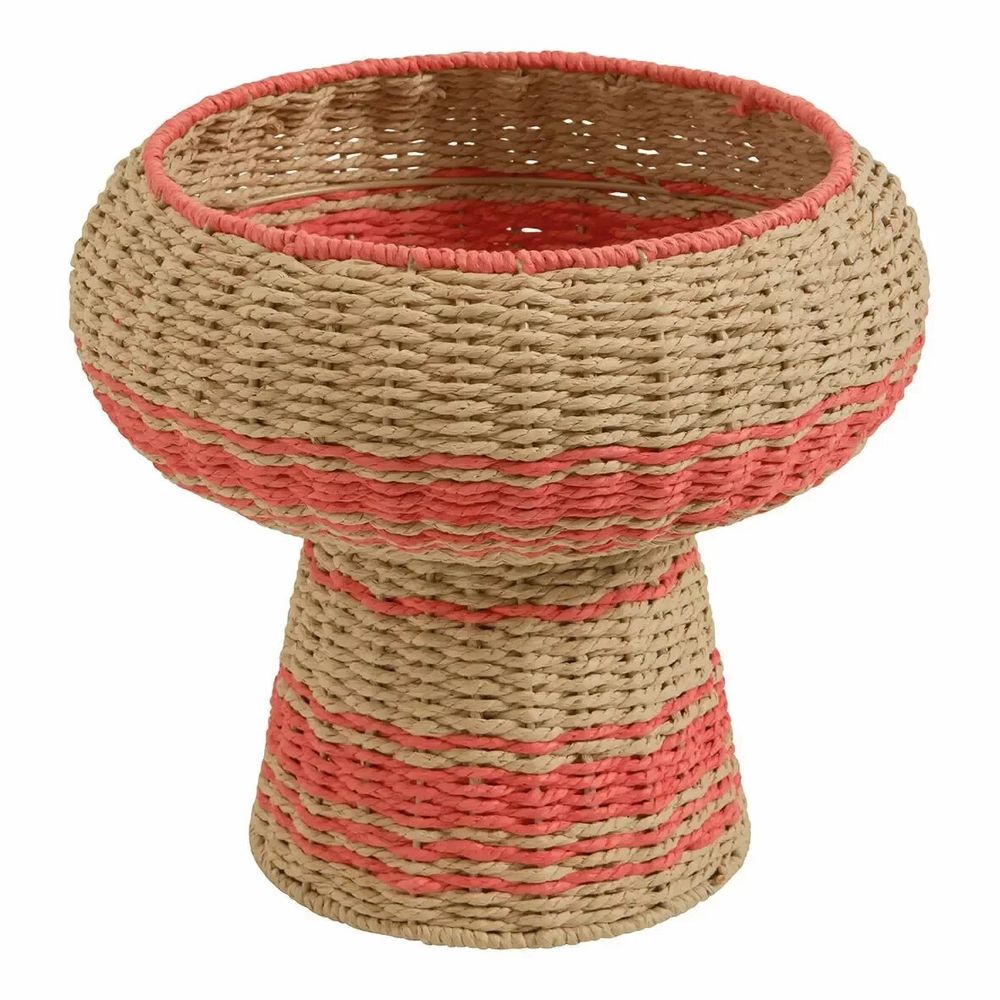 Decorative objects - Decorative cut HOKA natural paper rope and coral dia 33x28 - BLANC D'IVOIRE