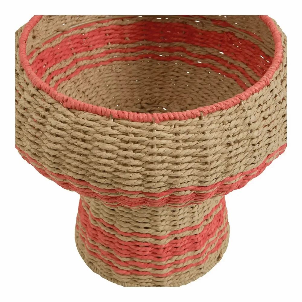 Decorative objects - Decorative cut HOKA natural paper rope and coral dia 33x28 - BLANC D'IVOIRE