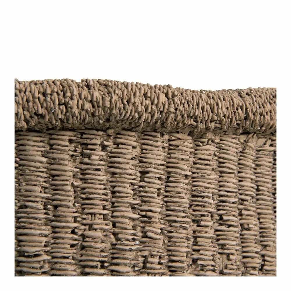 Baskets - CIKA beige cement plant pot - Small model - 39x37x24 - BLANC D'IVOIRE