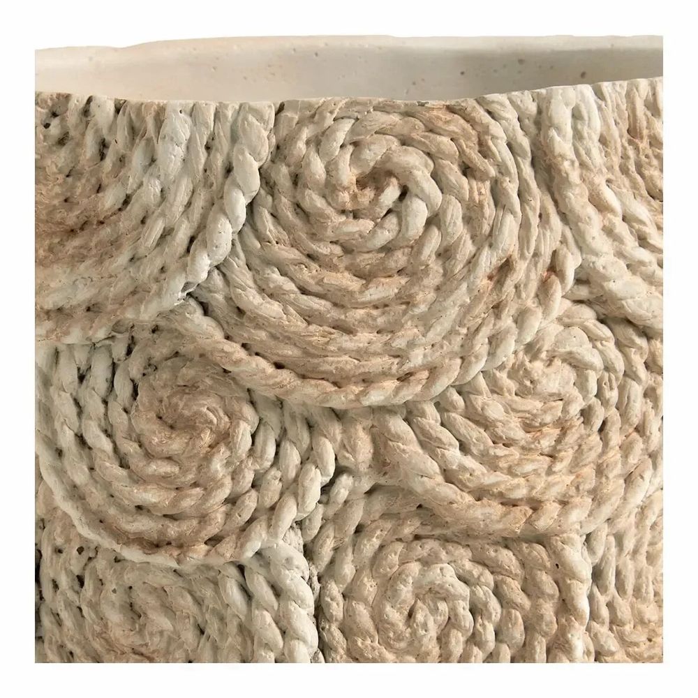 Baskets - OSA cream cement plant pot - Small model - 21x20.5x18.5 - BLANC D'IVOIRE