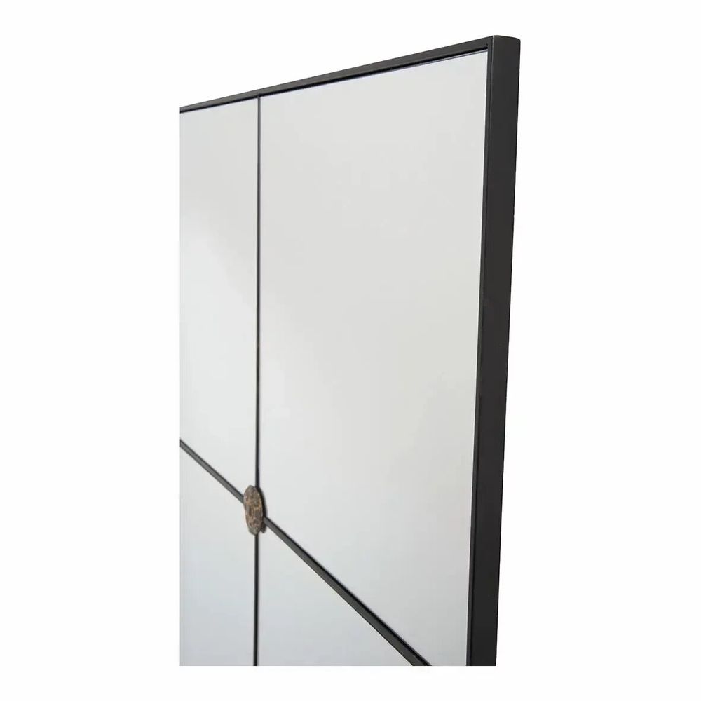 Miroirs - Miroir BASILE métal noir 80x5x80 - BLANC D'IVOIRE