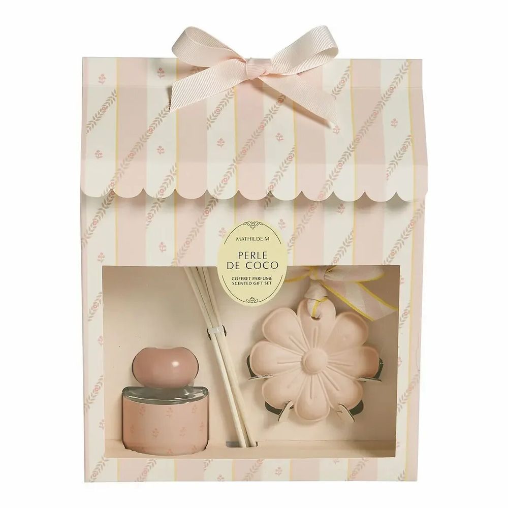 Coffrets et boîtes - Coffret diffuseur de parfum 40 ml et décor Bain de Soleil - Perle de Coco - MATHILDE M.