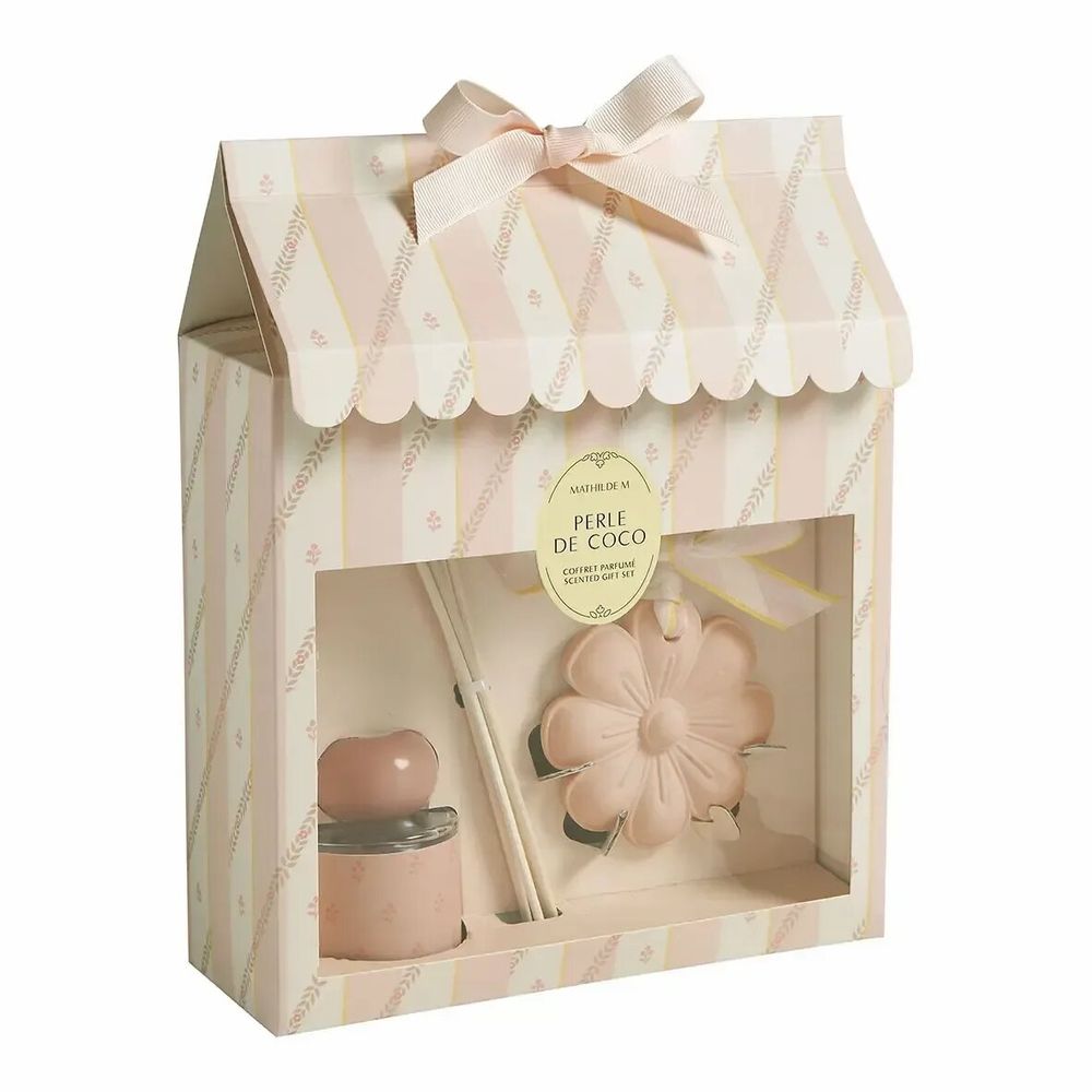 Coffrets et boîtes - Coffret diffuseur de parfum 40 ml et décor Bain de Soleil - Perle de Coco - MATHILDE M.