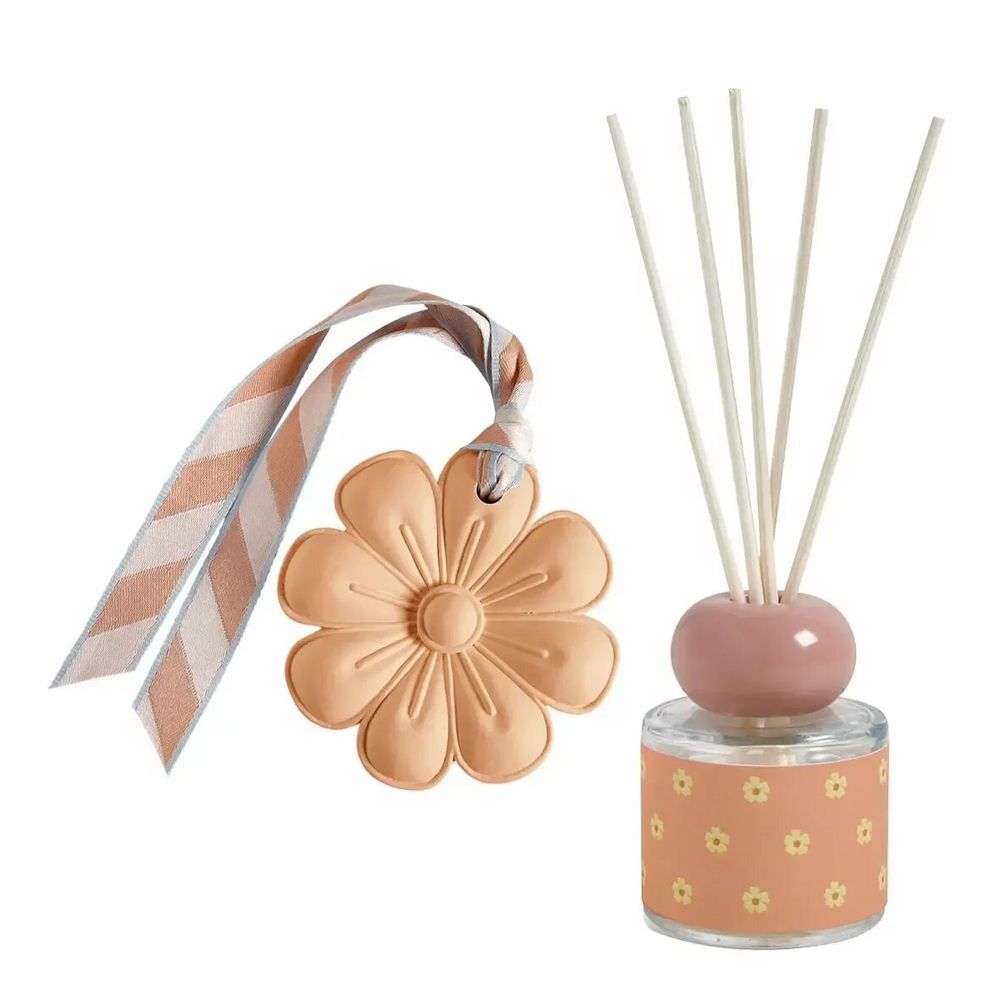 Caskets and boxes - 40 ml perfume diffuser box and Bain de Soleil decor - Mango Sorbet - MATHILDE M.