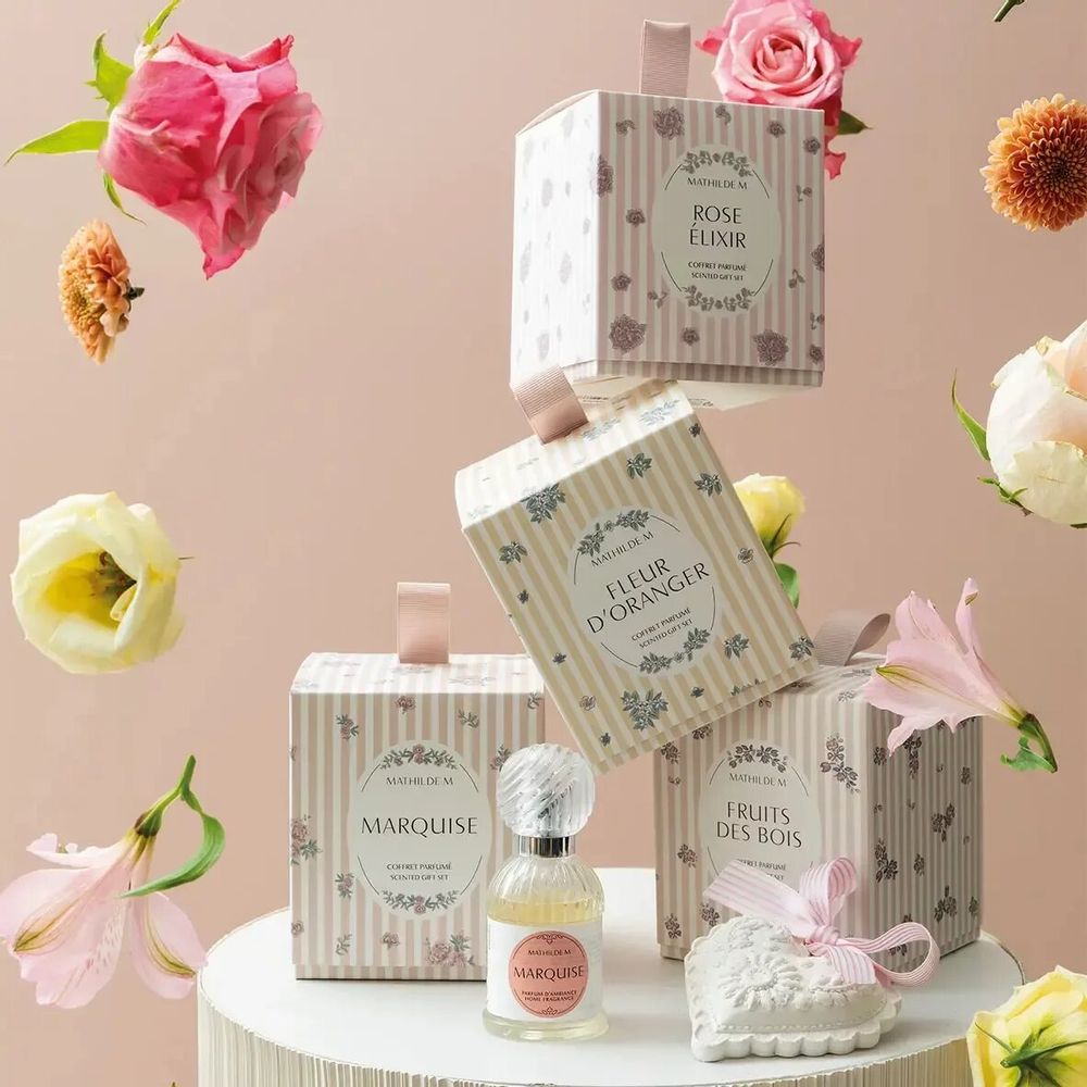 Coffrets et boîtes - Coffret Les Intemporelles en Fleurs parfum d'ambiance et décor - Fruits des Bois - MATHILDE M.