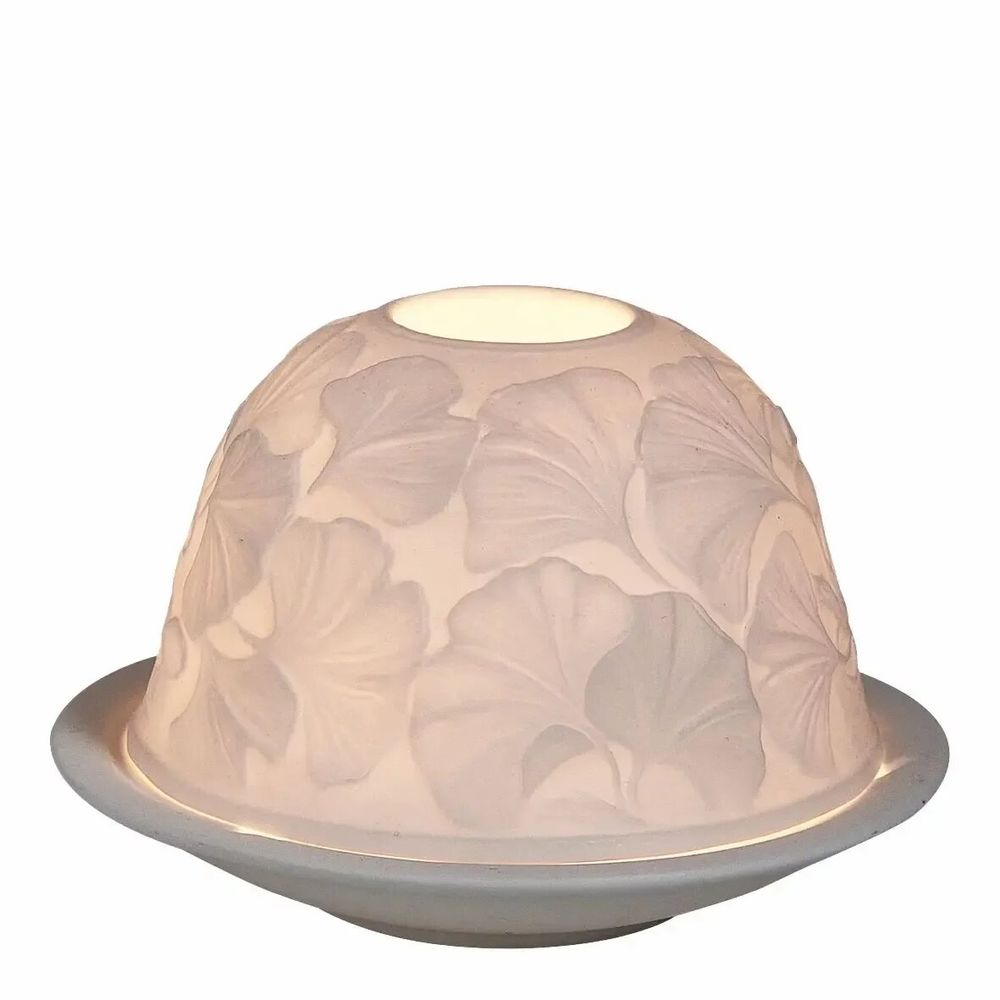 Candlesticks and candle holders - Lithophane Foliage in white ceramic - MATHILDE M.