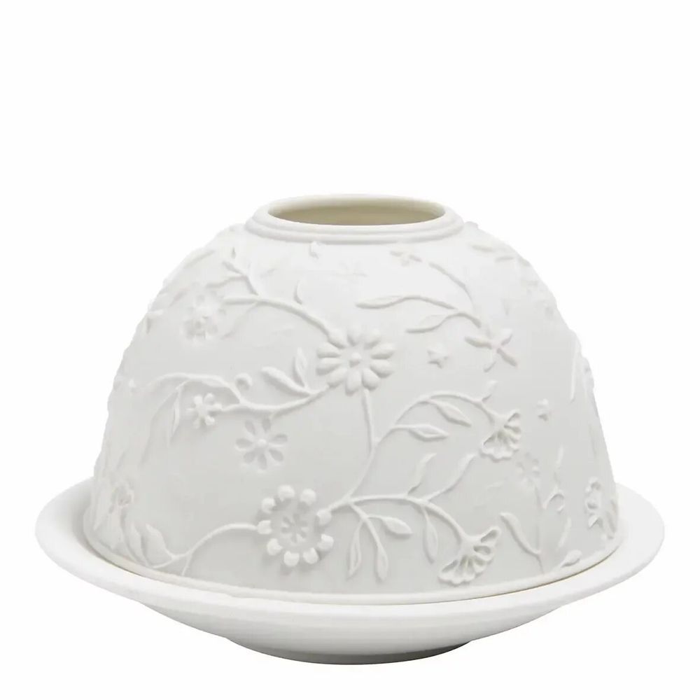 Candlesticks and candle holders - Lithophane Marguerite in white ceramic - MATHILDE M.