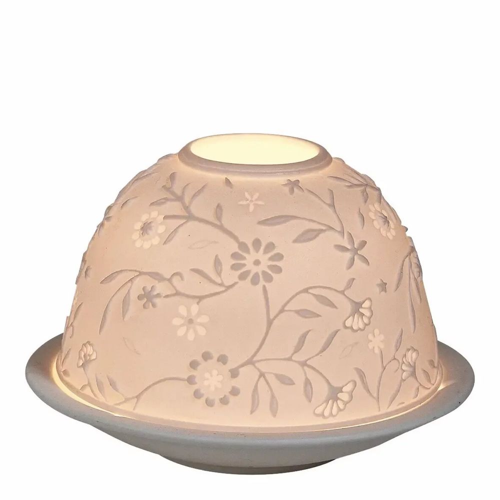 Candlesticks and candle holders - Lithophane Marguerite in white ceramic - MATHILDE M.