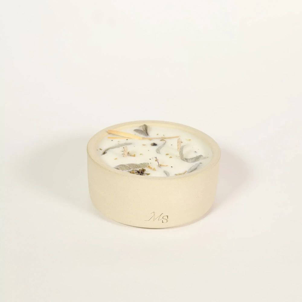 Décorations florales - Bougie grès - Jardin intérieur (200G) - MAISON SÉJOUR
